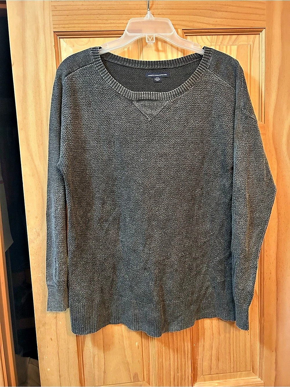 American Eagle Outfitters American Eagle Waffle Knit Scoop Neck Pullover Sweater